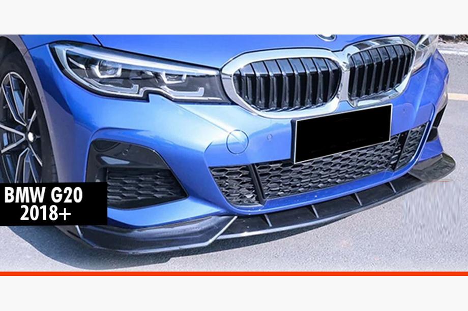 BMW 3 серія G20/G21 2018- рр. Передня Lip накладка DPT V-1 (Для M Technic, чорний глянець)