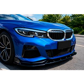 Передня Lip накладка DPT V-2 (Для M Technic, чорний глянець) BMW 3 серія G20/G21 2018- рр. фото 1