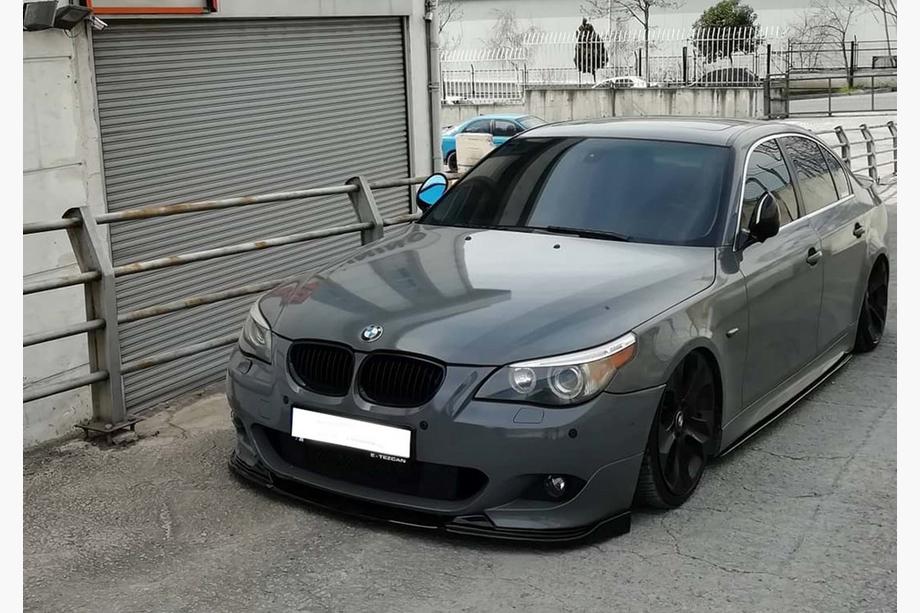 BMW 5 серія E60/E61 2003-2010 рр. Передня Lip накладка DPT (Для M Sport/M Technic Hamann чорний глянець) Image
