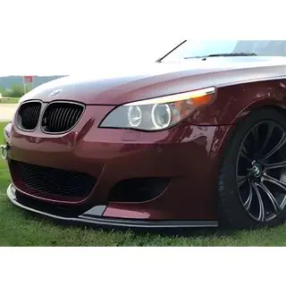 Передня Lip накладка DPT (Без плавників, Для M5 Hamann, чорний глянець) фото 1