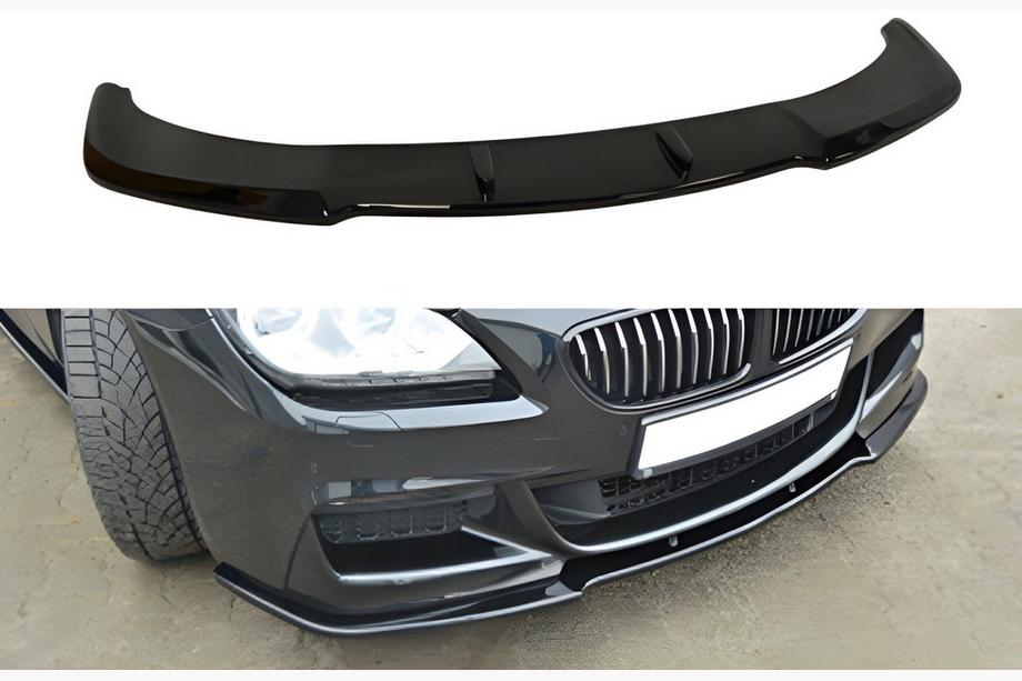 BMW 6 серія F12/F13/F06 2011-2018 рр. Передня Lip накладка DPT (Для M Performance, чорний глянець)
