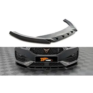 Передня Lip накладка DPT (Для Cupra, чорний глянець) Seat Leon 2020- рр.