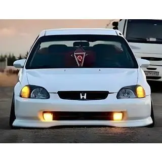 Передня Lip накладка DPT V-1 (чорний глянець) Honda Civic 1995-2001 рр.