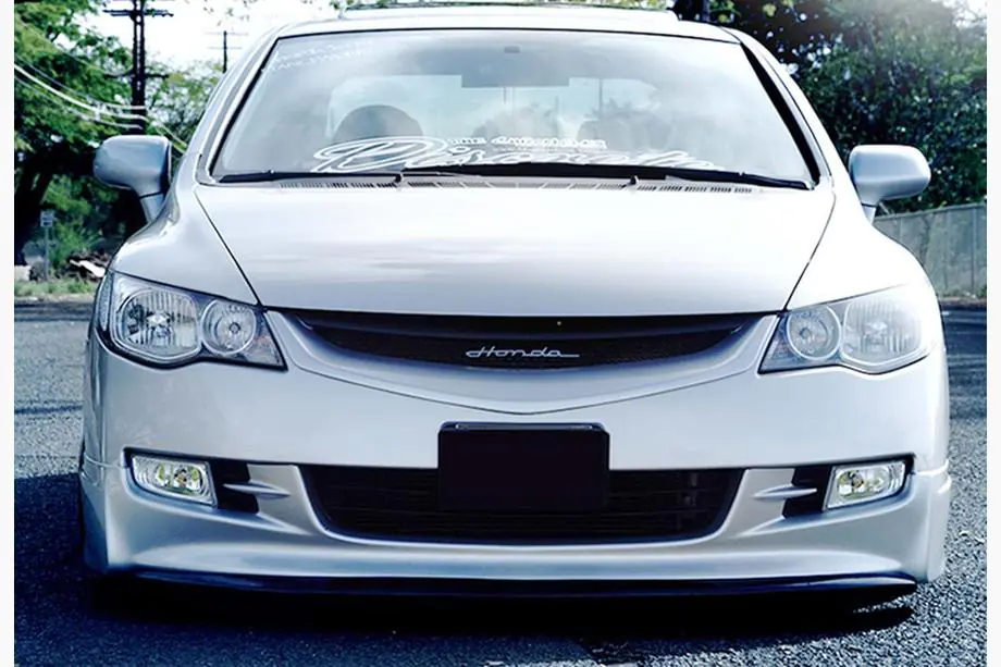 Honda Civic Sedan VIII 2006-2011 рр. Передня Lip накладка DPT (2006-2009, Під фарбування)