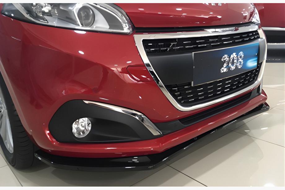 Peugeot 208 2012-2019 рр. Передня Lip накладка DPT (чорний глянець) Фото 1