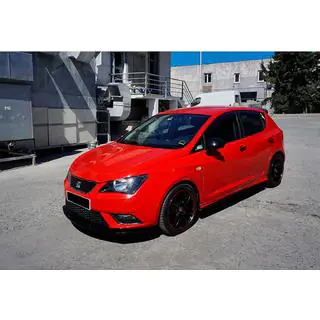 Передня Lip накладка DPT V-1 (чорний глянець) Seat Ibiza 2010-2017 рр. фото 2