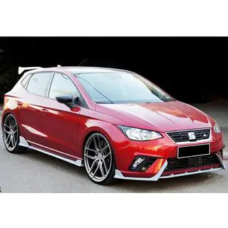 Передня Lip накладка DPT V-2 (чорний глянець) Seat Ibiza 2010-2017 рр. фото 2