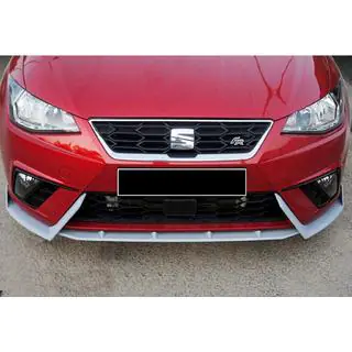 Передня Lip накладка DPT V-2 (чорний глянець) Seat Ibiza 2010-2017 рр. фото 4