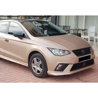 Передня Lip накладка DPT V-3 (чорний глянець) Seat Ibiza 2010-2017 рр. фото 2