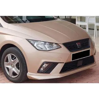 Передня Lip накладка DPT V-3 (чорний глянець) Seat Ibiza 2010-2017 рр. фото 4