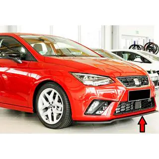 Передня Lip накладка DPT V-4 (чорний глянець) Seat Ibiza 2010-2017 рр. фото 1