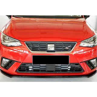 Передня Lip накладка DPT V-4 (чорний глянець) Seat Ibiza 2010-2017 рр. фото 2