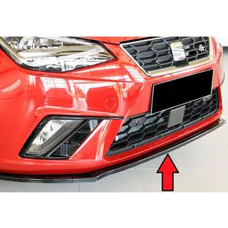 Передня Lip накладка DPT V-4 (чорний глянець) Seat Ibiza 2010-2017 рр. фото 4