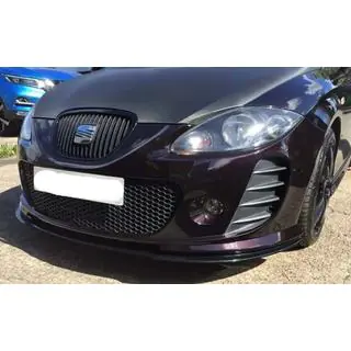Передня Lip накладка DPT (для Cupra, чорний глянець) Seat Leon 2005-2012 рр. фото 2