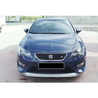 Передня Lip накладка DPT V-2 (2013-2016, чорний глянець) Seat Leon 2013-2020 рр. фото 1