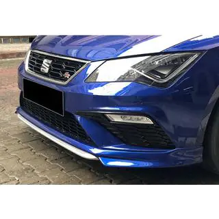 Передня Lip накладка DPT V-1 (2017-2020, чорний глянець) Seat Leon 2013-2020 рр. фото 3