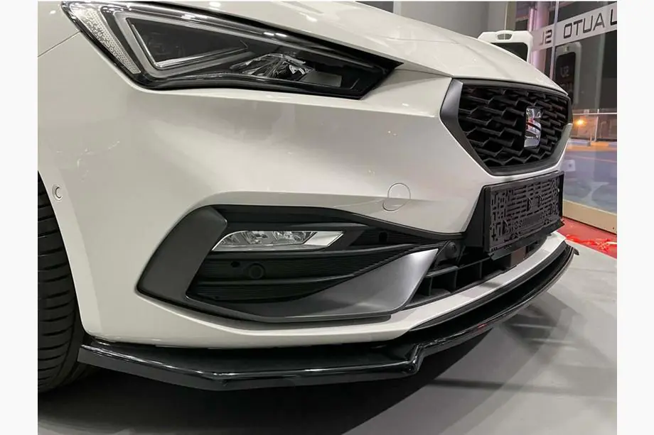 Seat Leon 2020- рр. Передня Lip накладка DPT V-2 (чорний глянець) Фото 1