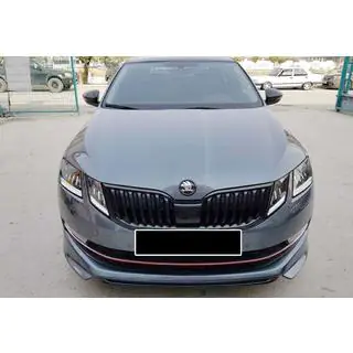 Передня Lip накладка DPT V-1 (2017-2019, Під фарбування) Skoda Octavia III A7 2013-2019 рр. фото 2