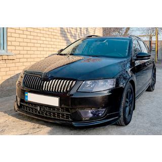 Передня Lip накладка DPT V-1 (2013-2017, Під фарбування) Skoda Octavia III A7 2013-2019 рр. фото 1
