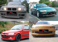 Універсальна передня Lip накладка DPT V-7 (ABS, чорний глянець) фото 1