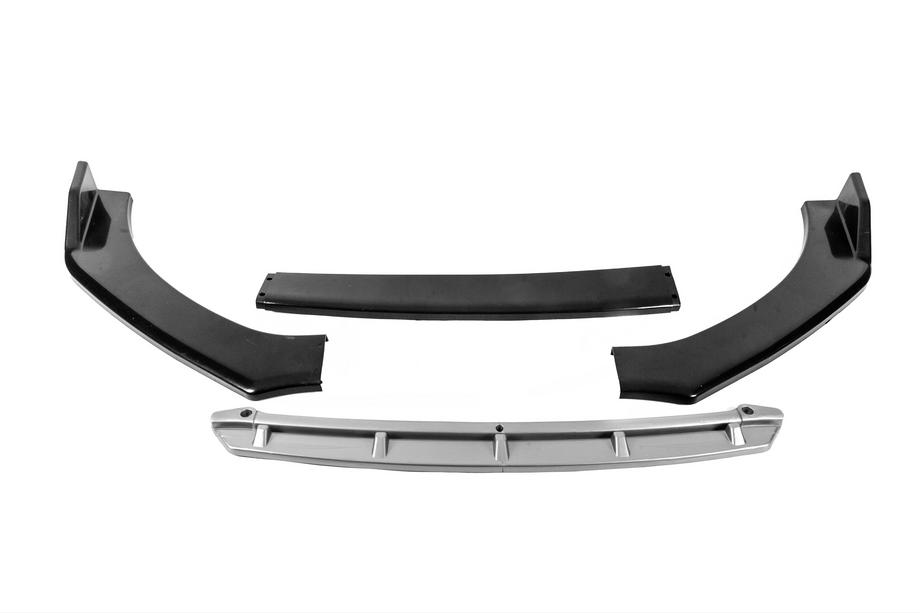 Універсальна передня Lip накладка DPT Black V-2 (ABS, чорний глянець/сірий) Фото 4