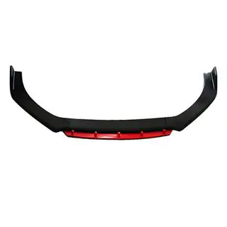 Універсальна передня Lip накладка DPT Red V-2 (ABS, чорний глянець)
