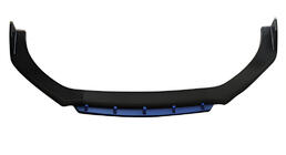 Універсальна передня Lip накладка DPT Blue V-2 (ABS, чорний глянець) фото 1