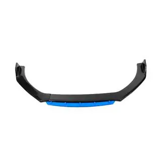 Універсальна передня Lip накладка DPT Blue V-2 (ABS, чорний глянець) фото 1