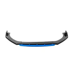 Універсальна передня Lip накладка DPT Blue V-2 (ABS, чорний глянець) фото 2