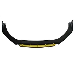 Універсальна передня Lip накладка DPT Yellow V-2 (ABS, чорний глянець)