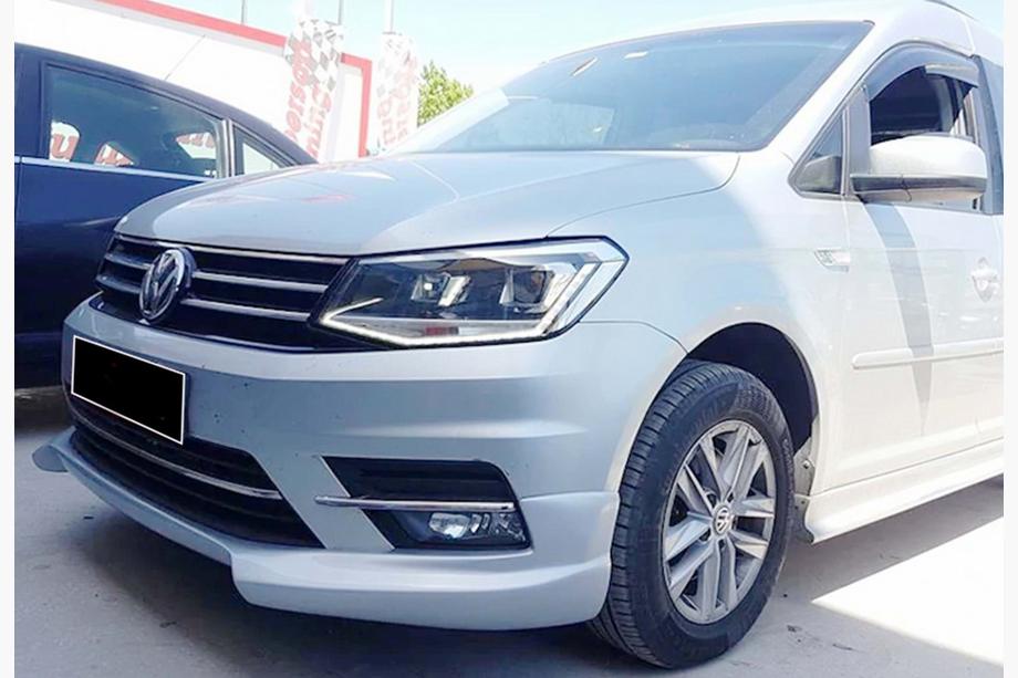 Volkswagen Caddy 2015-2020 рр. Передня Lip накладка DPT (Під фарбування) Фото 3