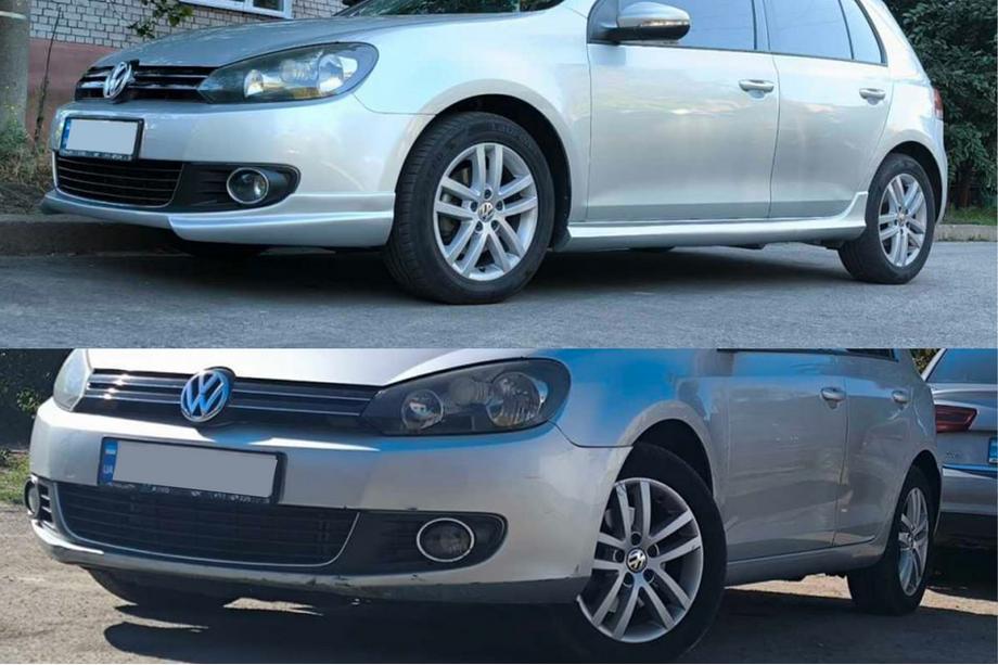 Volkswagen Golf 6 2008-2014 рр. Передня Lip накладка DPT V-2 (під фарбування) Фото 14