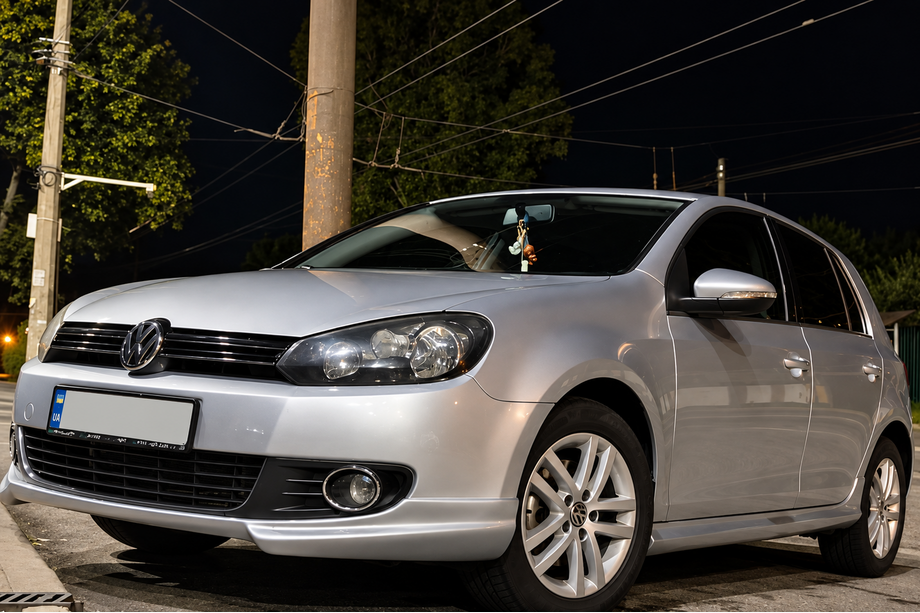 Volkswagen Golf 6 2008-2014 рр. Передня Lip накладка DPT V-2 (під фарбування) Фото 15