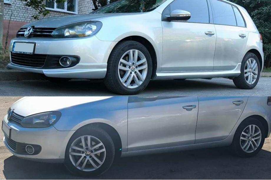 Volkswagen Golf 6 2008-2014 рр. Передня Lip накладка DPT V-2 (під фарбування) Фото 16