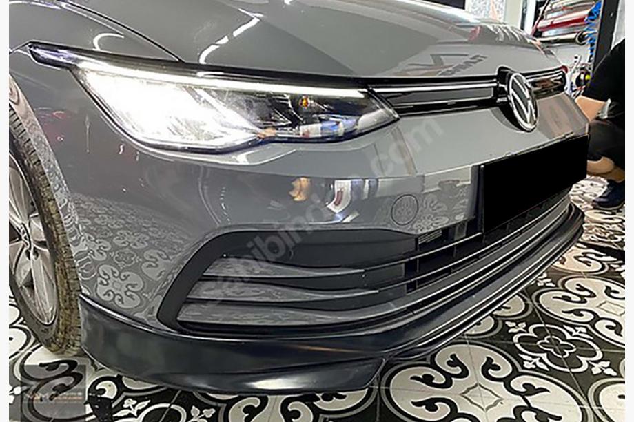 Volkswagen Golf 8 2019- рр. Передня Lip накладка DPT V-1 (чорний глянець) Фото 1