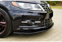 Volkswagen Passat СС 2008-2017 рр. Передня Lip накладка DPT (для R-Line, 2008-2011, чорний глянець) фото 1