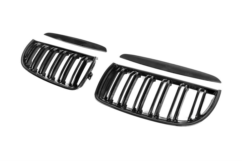 BMW 3 серія E90/E91 2005-2011 рр. Ніздрі M-Look (для E-90/91, 2005-2008, чорний глянець) Фото 10