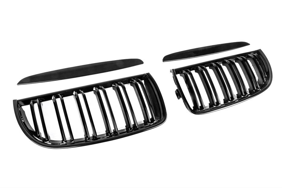 BMW 3 серія E90/E91 2005-2011 рр. Ніздрі M-Look (для E-90/91, 2005-2008, чорний глянець) Фото 11