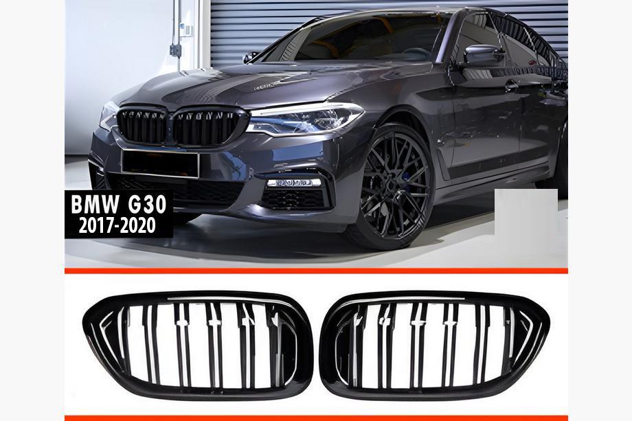 BMW 5 серія G30/G31 2017-2023 рр. Ніздрі M-Look (2017-2020, чорний глянець) Фото 4
