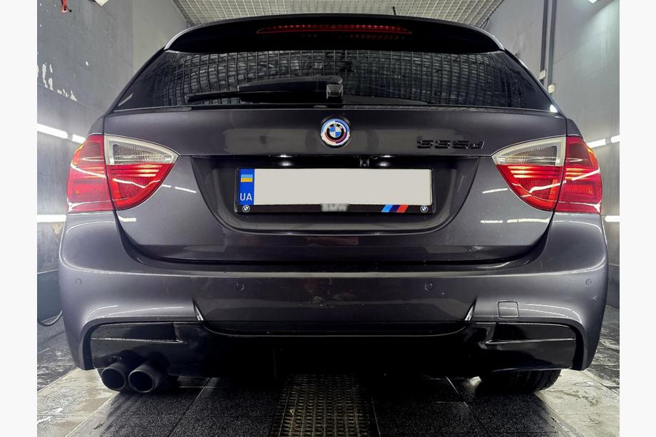 BMW 3 серія E90/E91 2005-2011 рр. Задній дифузор DPT V-5 (для E90 M-Sport, чорний глянець) Фото 4