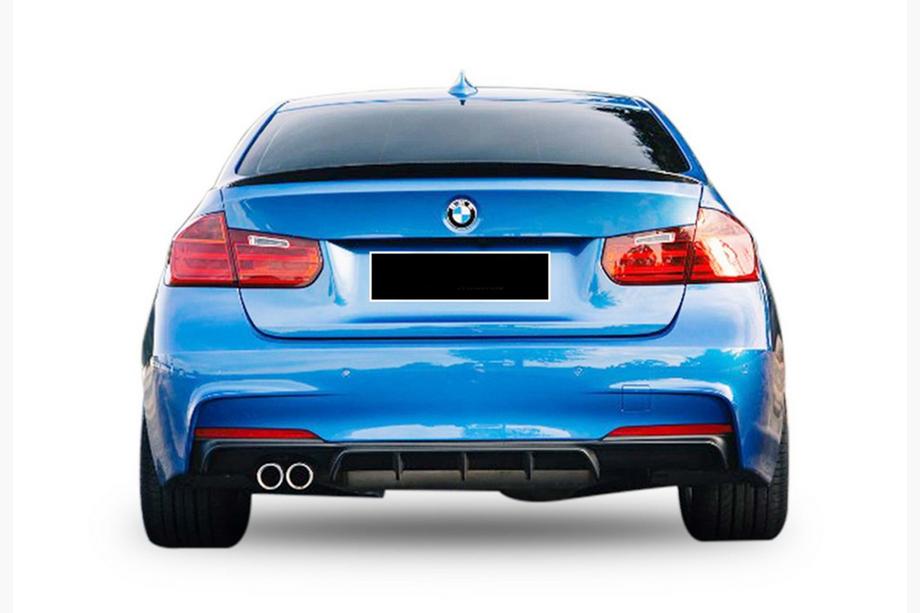 BMW 3 серія F30/F31 2012-2019 рр. Задній дифузор DPT V-5 (для M-Performance, чорний глянець) Фото 1