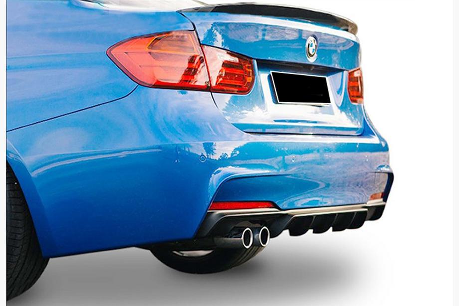 BMW 3 серія F30/F31 2012-2019 рр. Задній дифузор DPT V-5 (для M-Performance, чорний глянець) Фото 2