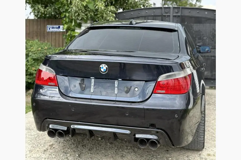 BMW 5 серія E60/E61 2003-2010 рр. Задній дифузор DPT V-2 (для M-Sport, чорний глянець)