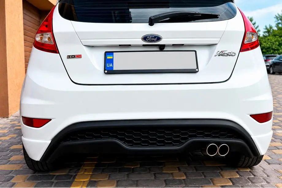 Ford Fiesta 2008-2017 рр. Задній дифузор DPT V-3 (HB, чорний мат)