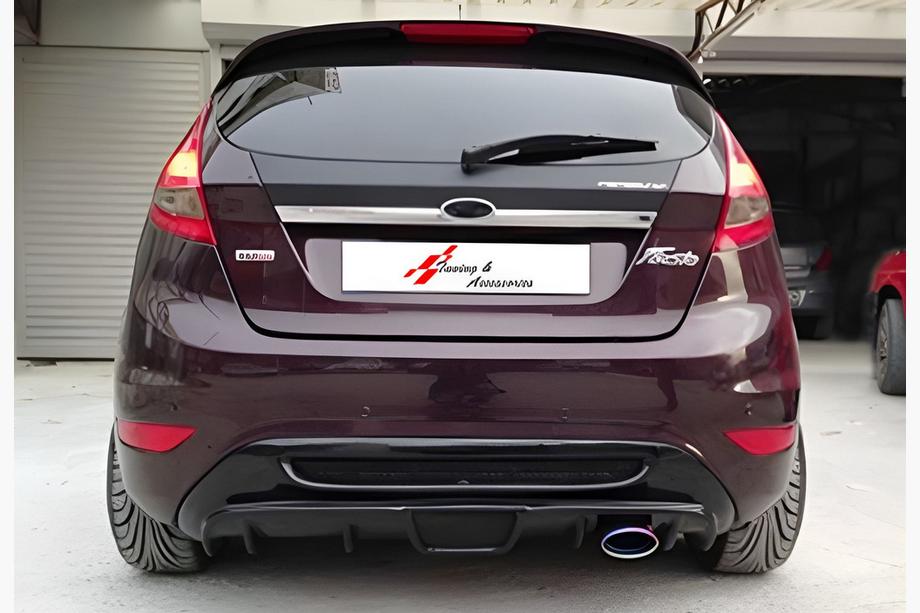 Ford Fiesta 2008-2017 рр. Задній дифузор DPT 2008-2012, HB, чорний глянець) Фото 1