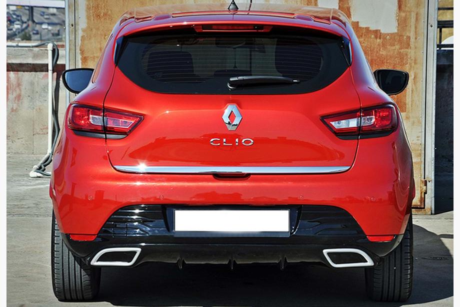 Renault Clio IV 2012-2019 рр. Задній дифузор DPT V-2 (чорний глянець)