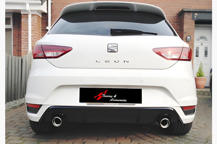 Seat Leon 2013-2020 рр. Задній дифузор DPT V-1 (чорний глянець) Фото 1
