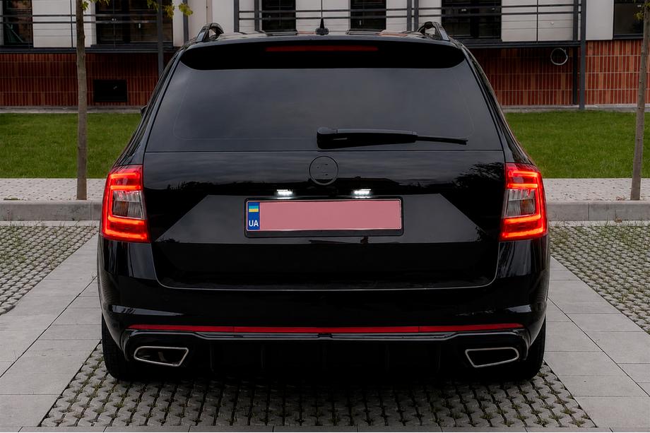 Skoda Octavia III A7 2013-2019 рр. Задній дифузор DPT V-2 (LB/SW, чорний глянець) Фото 3