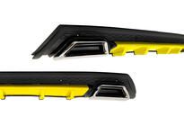 Універсальний задній дифузор DPT V-10 (ABS) (жовтий+чорний глянець) фото 1