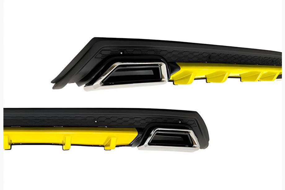 Універсальний задній дифузор DPT V-10 (ABS) (жовтий+чорний глянець) Image